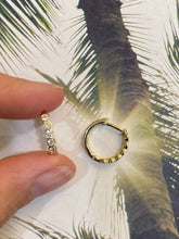 Load image into Gallery viewer, Yellow Gold Bezel Set Diamond Huggie Hoop Earrings