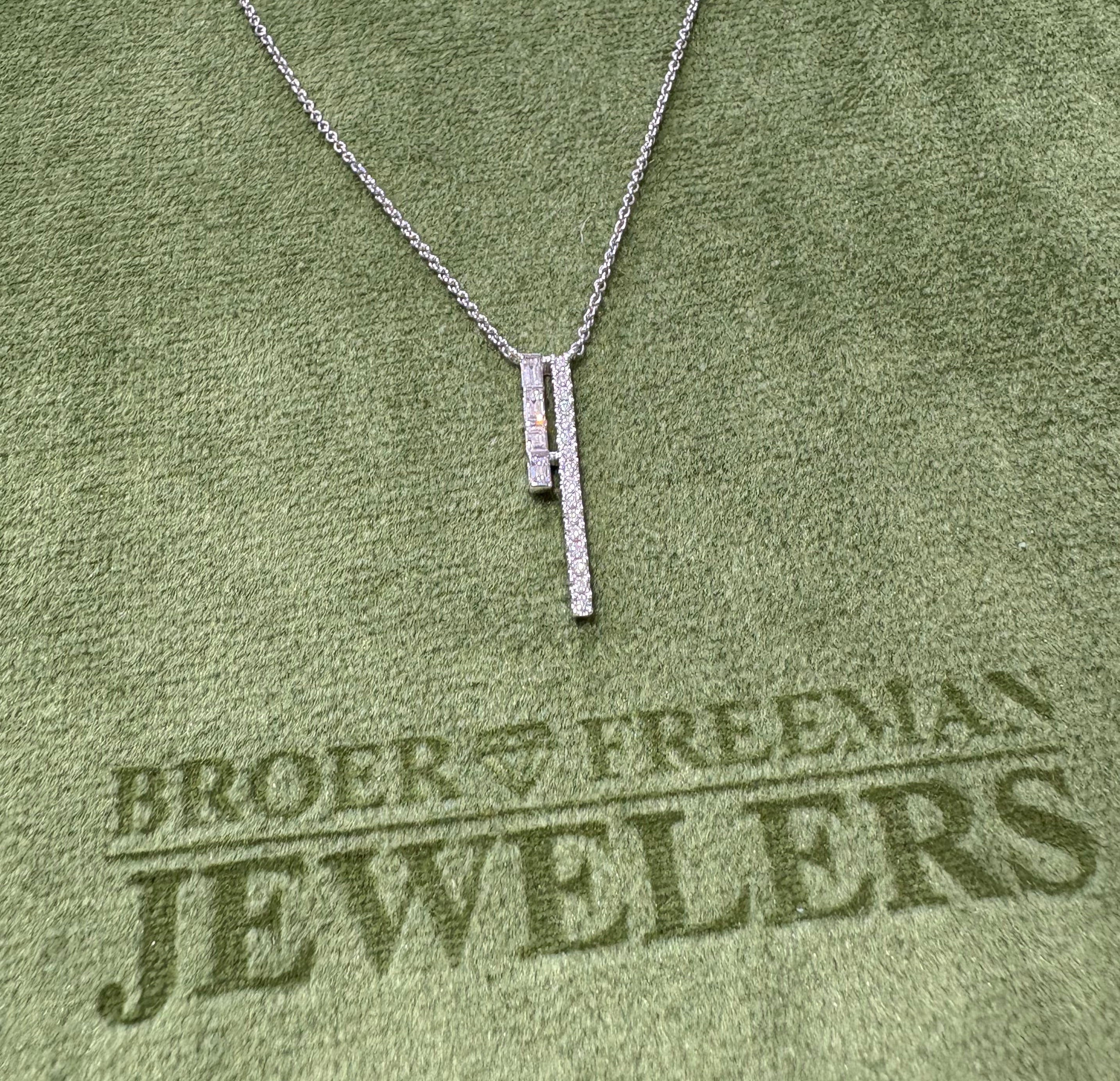 Vertical Bar Diamond Necklace