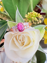 Load image into Gallery viewer, Vintage 14K Yellow Gold Ruby and Multi-Diamond Ring