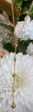 Load image into Gallery viewer, 18K Yellow Gold Bead and Diamond Y Necklace