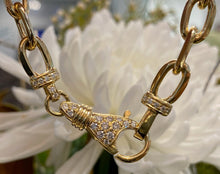 Load image into Gallery viewer, Yellow Gold Boston Link Diamond Lobster Clasp Bracelet