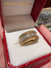 Load image into Gallery viewer, Beaded Edge Baguette Diamond Band