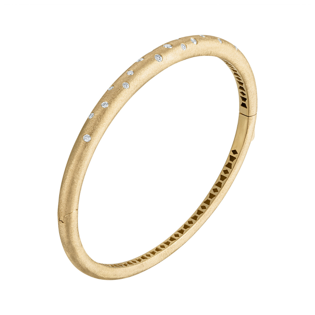 The Satin Spark Diamond Bangle Bracelet