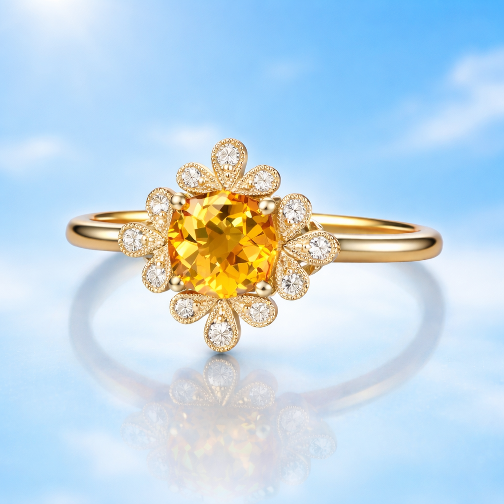Aurum Bloom Sunburst Ring