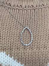Load image into Gallery viewer, Open Teardrop Shape Diamond Necklace