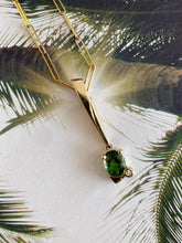 Load image into Gallery viewer, Green Tourmaline and Diamond Necklace - One of a kind! π