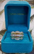 Load image into Gallery viewer, Two Toned Gold and Diamond Geometric Multi-Band Ring