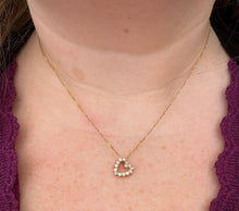 Load image into Gallery viewer, Vintage Diamond Heart Pendant Necklace