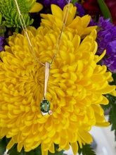Load image into Gallery viewer, Green Tourmaline and Diamond Necklace - One of a kind! π