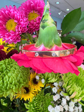 Load image into Gallery viewer, Iconic Five Stone Diamond and Yellow Gold Bangle