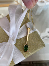 Load image into Gallery viewer, Green Tourmaline and Diamond Necklace - One of a kind! π
