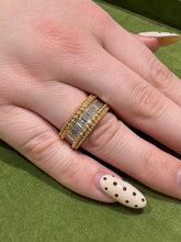 Load image into Gallery viewer, Beaded Edge Baguette Diamond Band