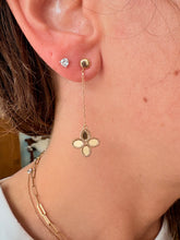 Load image into Gallery viewer, Polished Flower Dangle Earrings