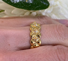Load image into Gallery viewer, 18K Yellow Gold Diamond Pyramid Ring