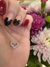 Load image into Gallery viewer, Diamond & White Gold Heart Necklace