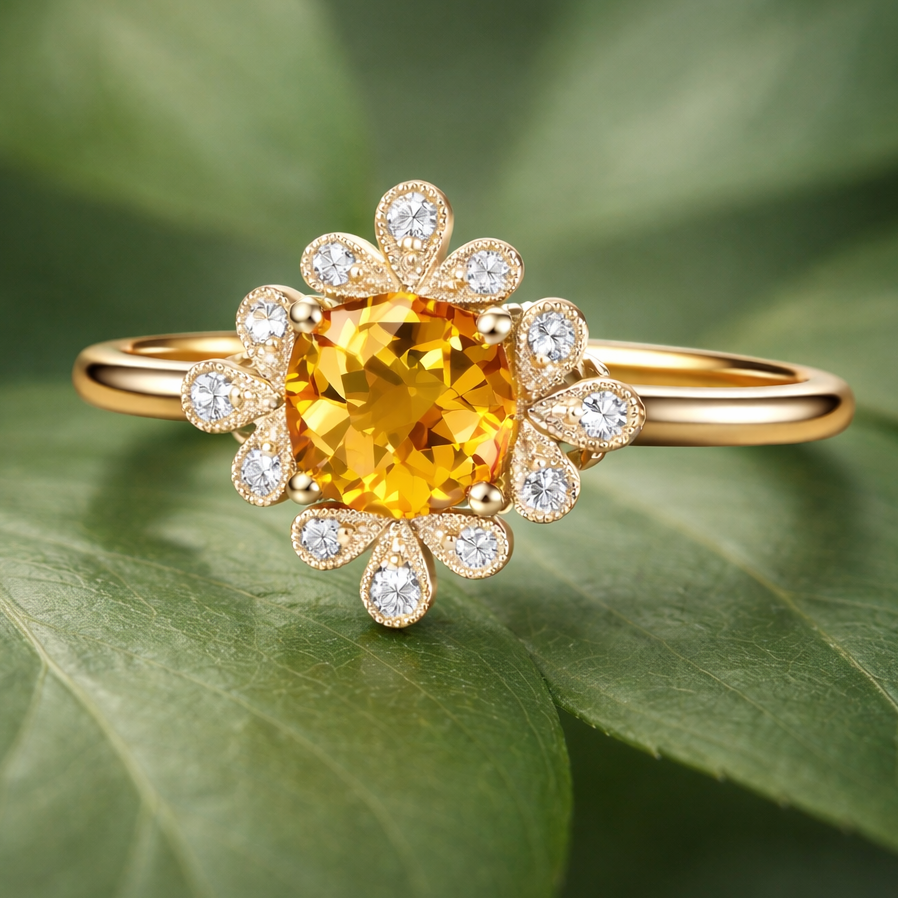 Aurum Bloom Sunburst Ring