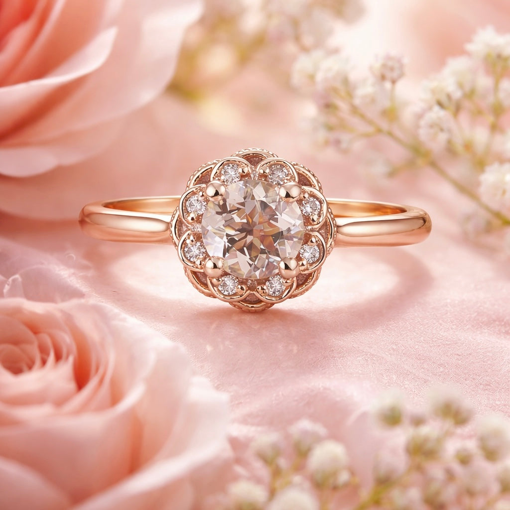 Rosé Bloom Morganite Ring