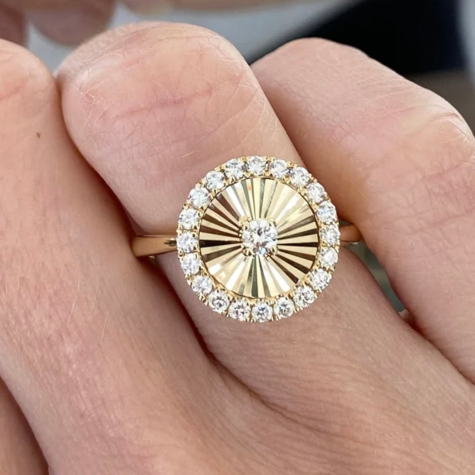 The Gilded Ray Diamond Ring