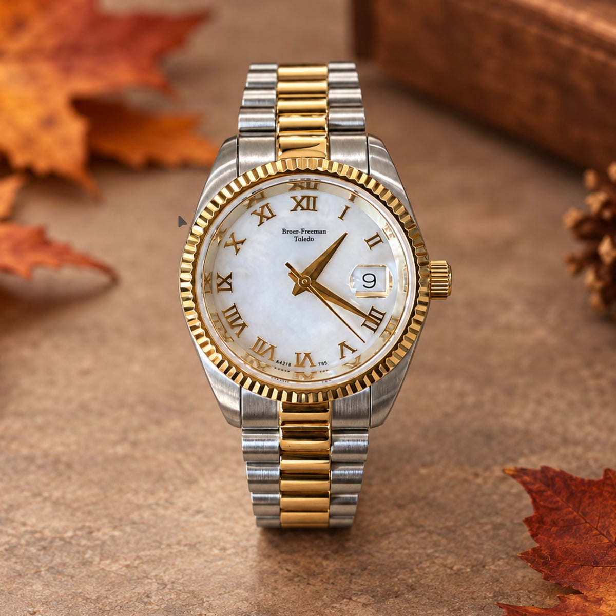 Mother Of Pearl Two Tone Watch