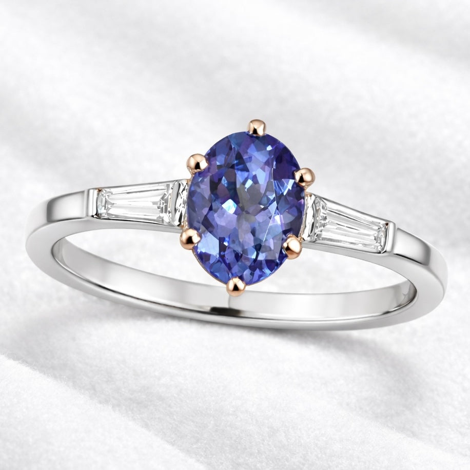 The Rosewater Tanzanite & Diamond Ring