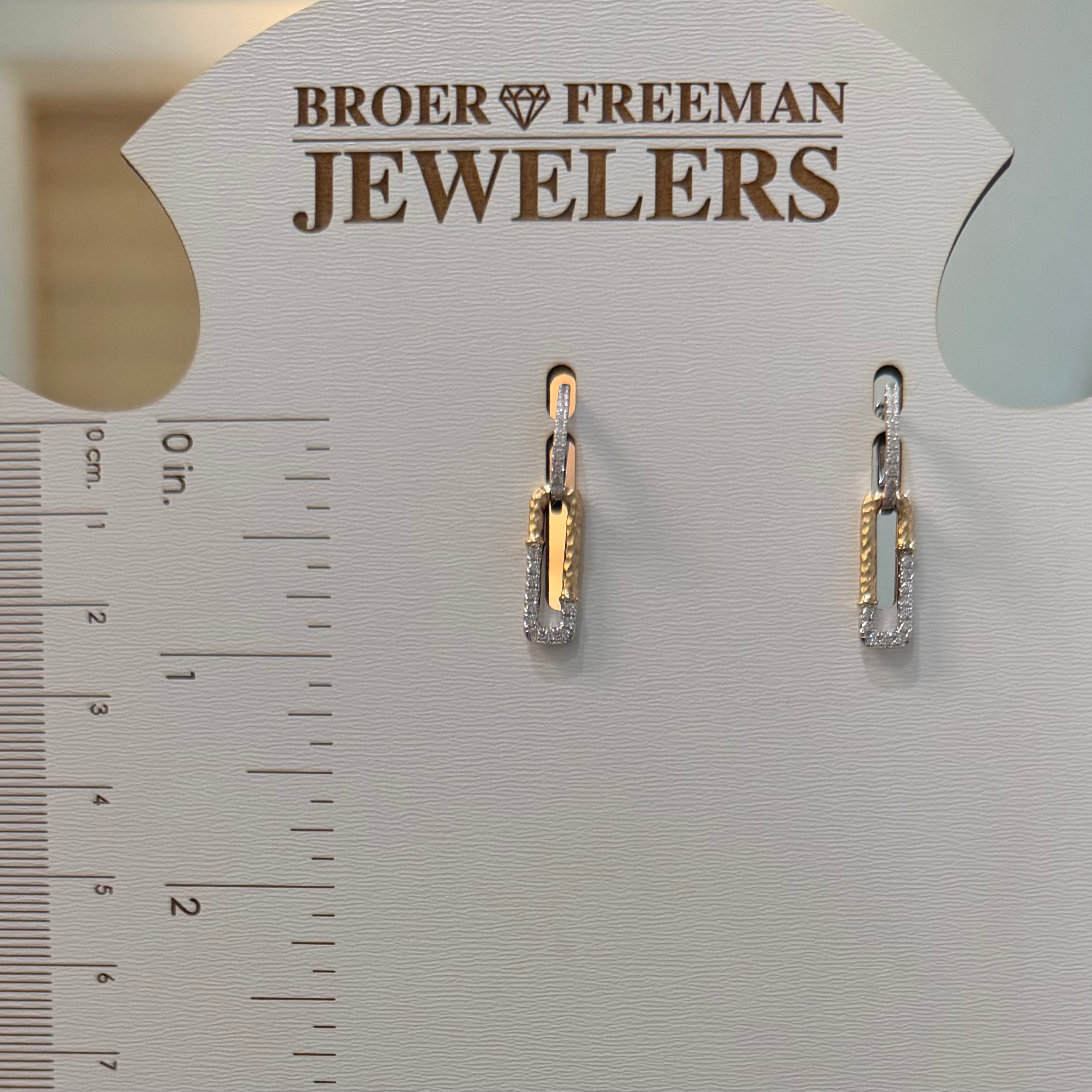 The Gilded Link Diamond Drop Earrings