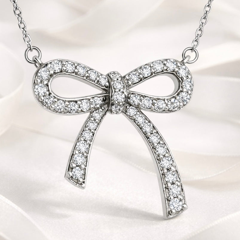 Luxe Ribbon Diamond Necklace