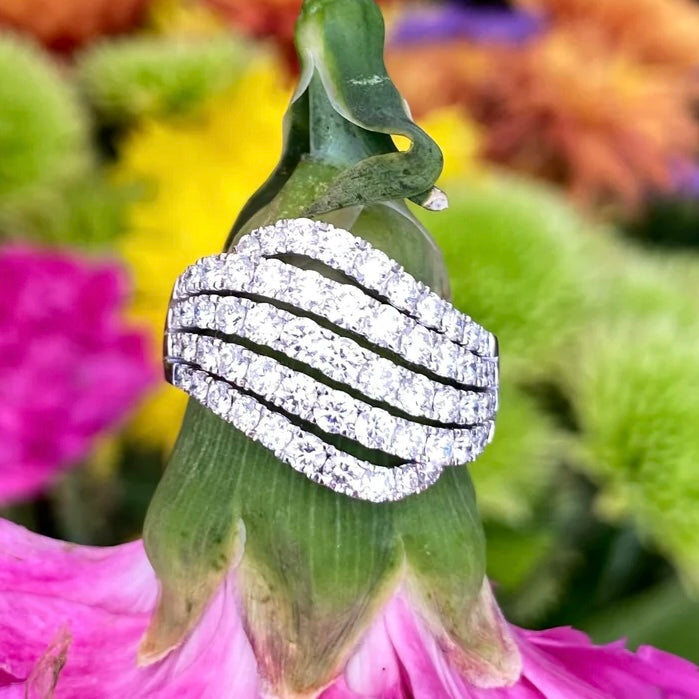 The Shoreline Shell Diamond Ring