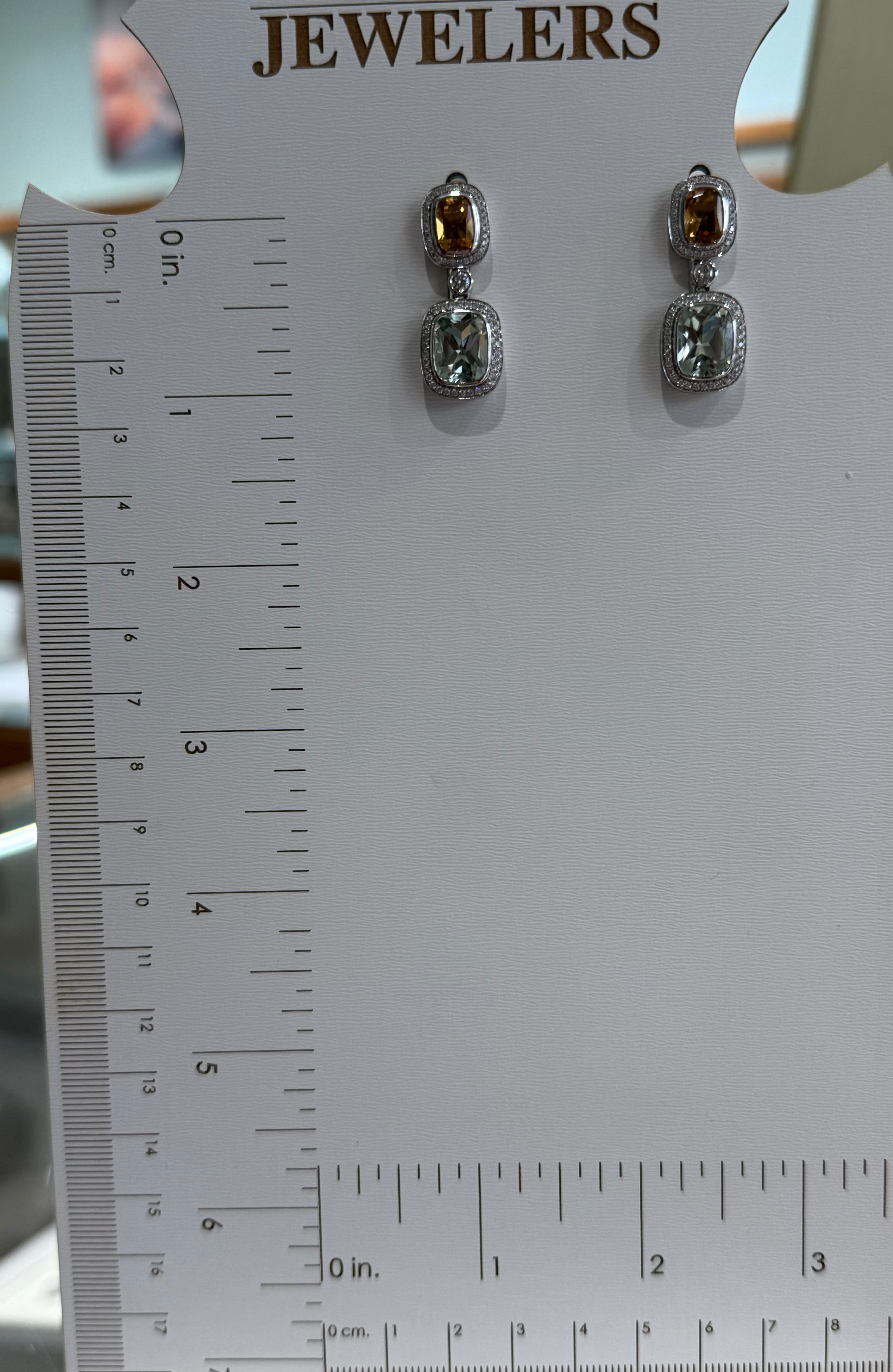 Citrine & Sage Garden Drop Earrings
