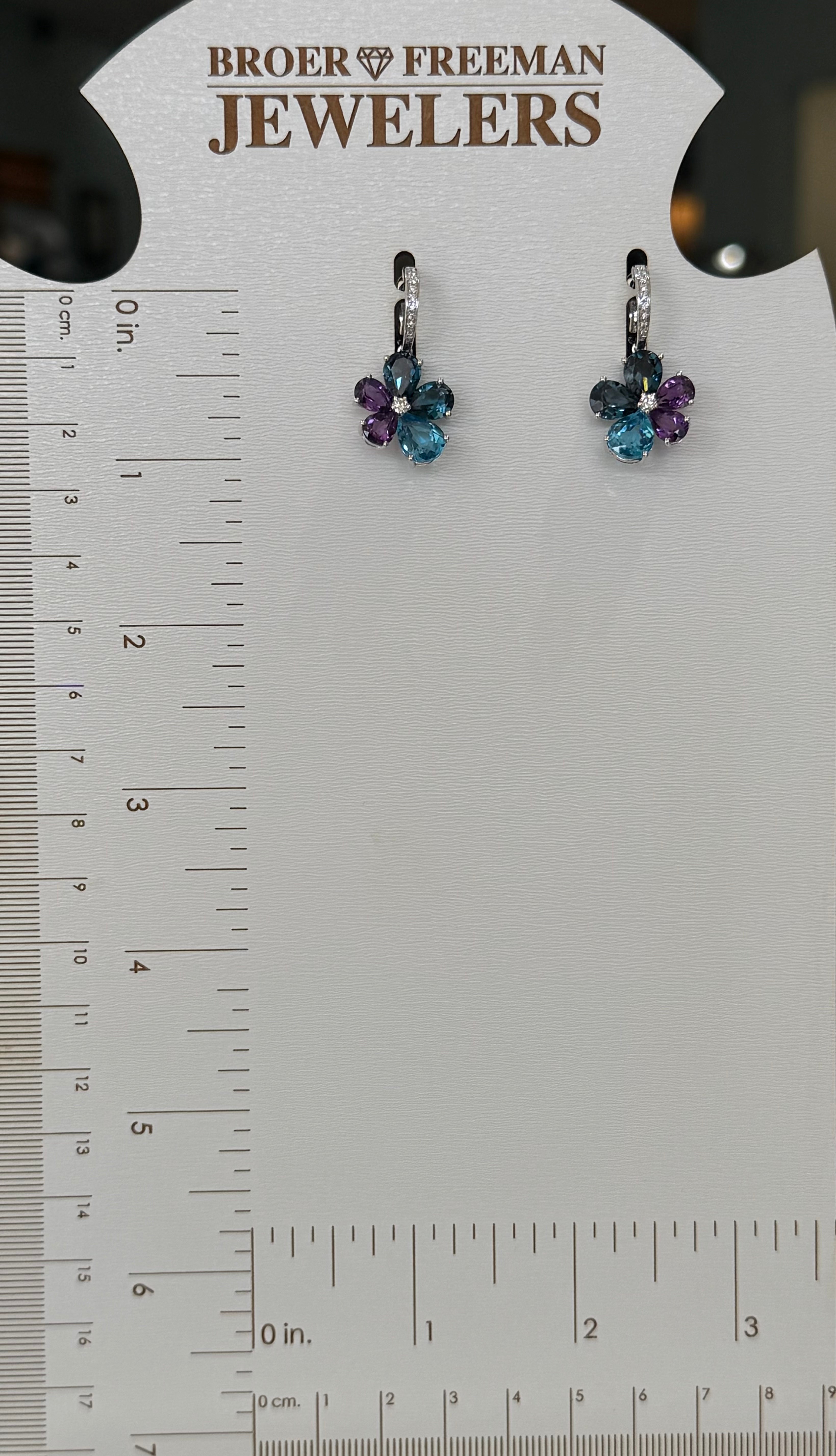 Celestial Blue Violet Bloom Earrings