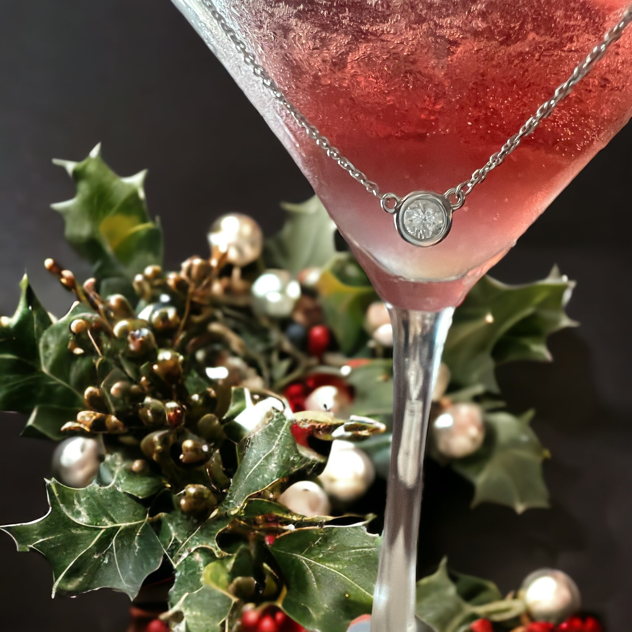 Everyday 0.24 Ct. Round Diamond Bezel Necklace in White Gold