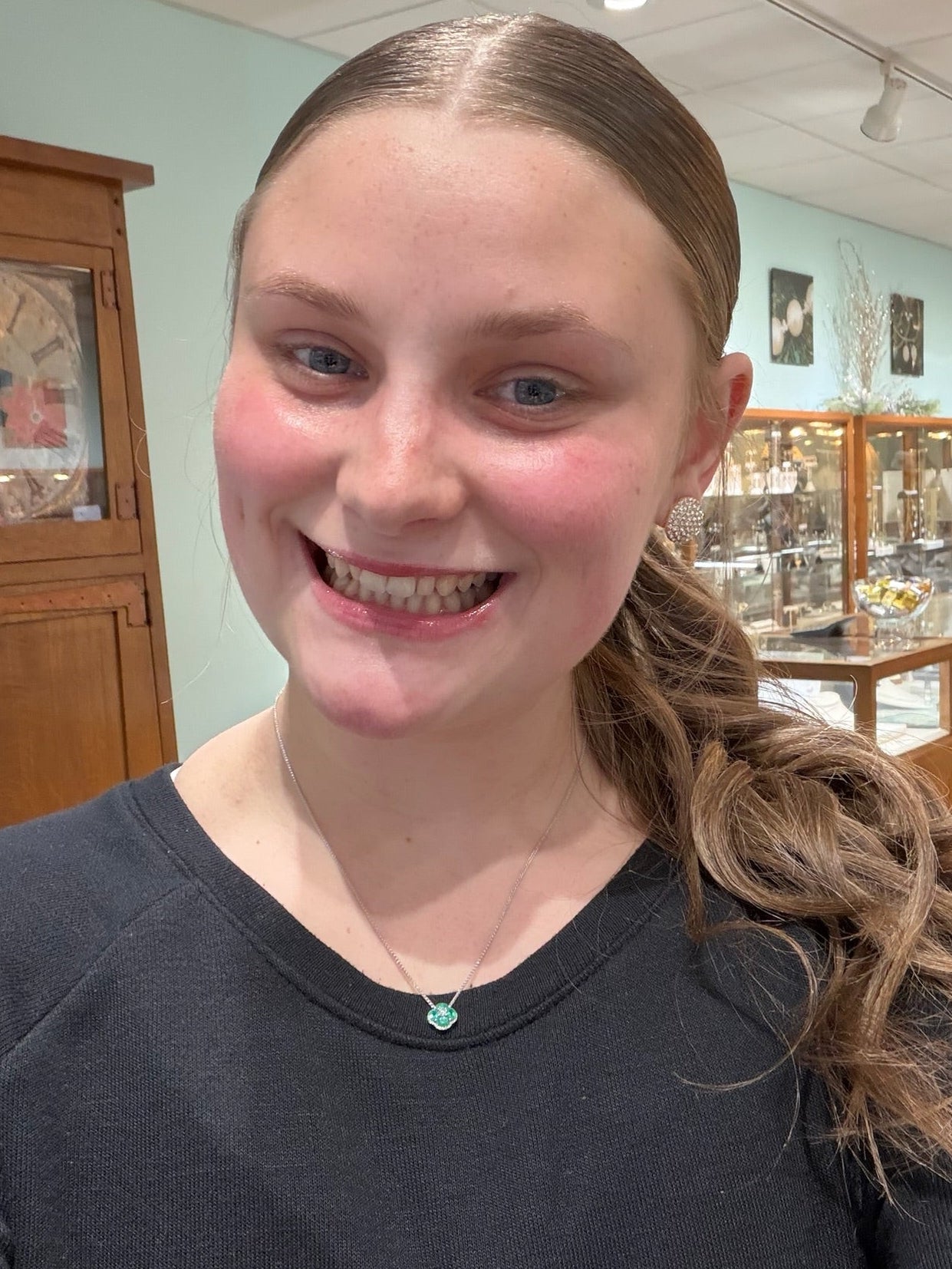 Four-Leaf Fancy Emerald Necklace