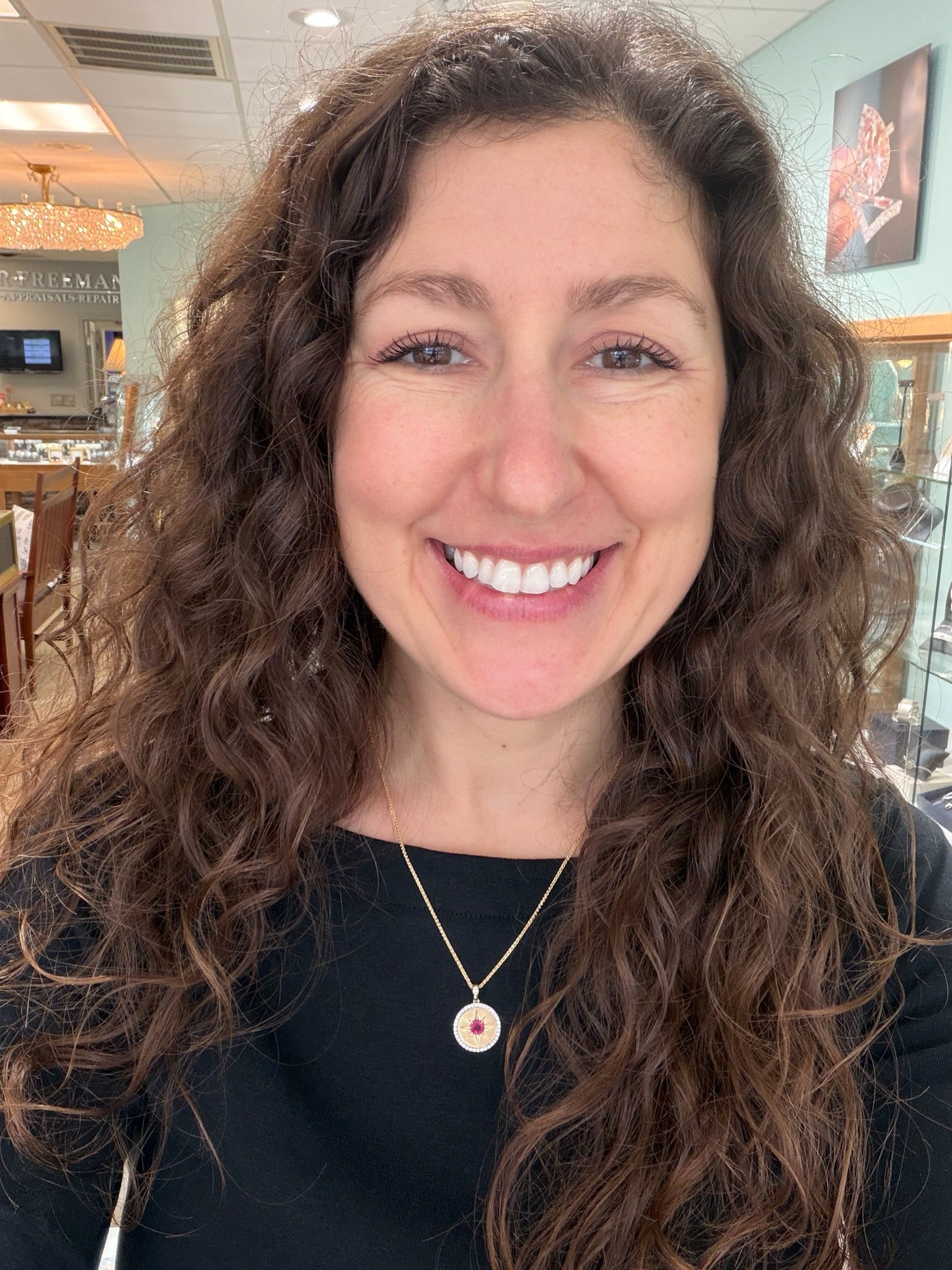 Compass Rose Ruby & Diamond Necklace