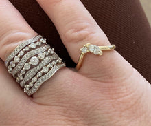Load image into Gallery viewer, Two Stone Diamond Chevron Ring - One of a Kind!