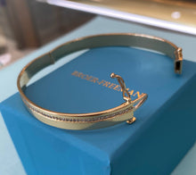 Load image into Gallery viewer, Single Row Off-Center Diamond Bangle