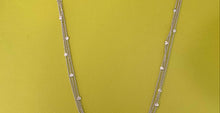 Load image into Gallery viewer, 18K White Gold Three Strand Diamonds-By-The-Yard Necklace