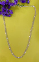 Load image into Gallery viewer, 18K White Gold Three Strand Diamonds-By-The-Yard Necklace