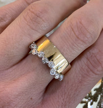Load image into Gallery viewer, Two Toned Bezel Set Bubbled Diamond Ring