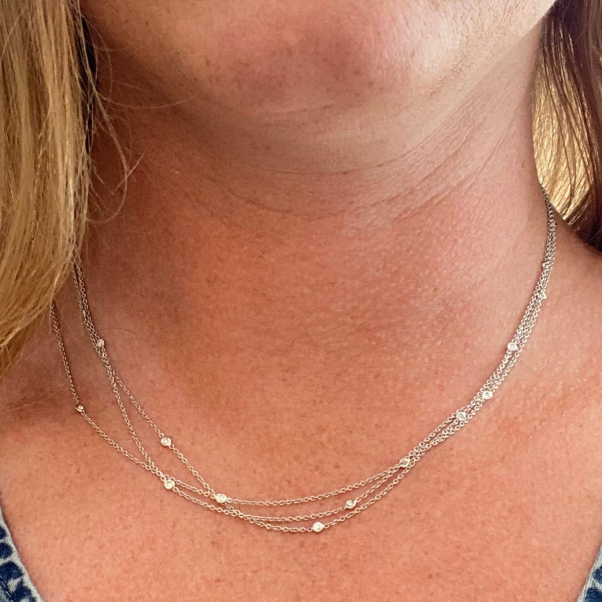The Triple Spark Diamond Necklace