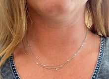 Load image into Gallery viewer, 18K White Gold Three Strand Diamonds-By-The-Yard Necklace