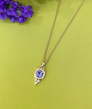 Load image into Gallery viewer, Tanzanite and Diamond Point Pendant Necklace