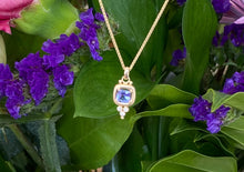 Load image into Gallery viewer, Tanzanite and Diamond Point Pendant Necklace