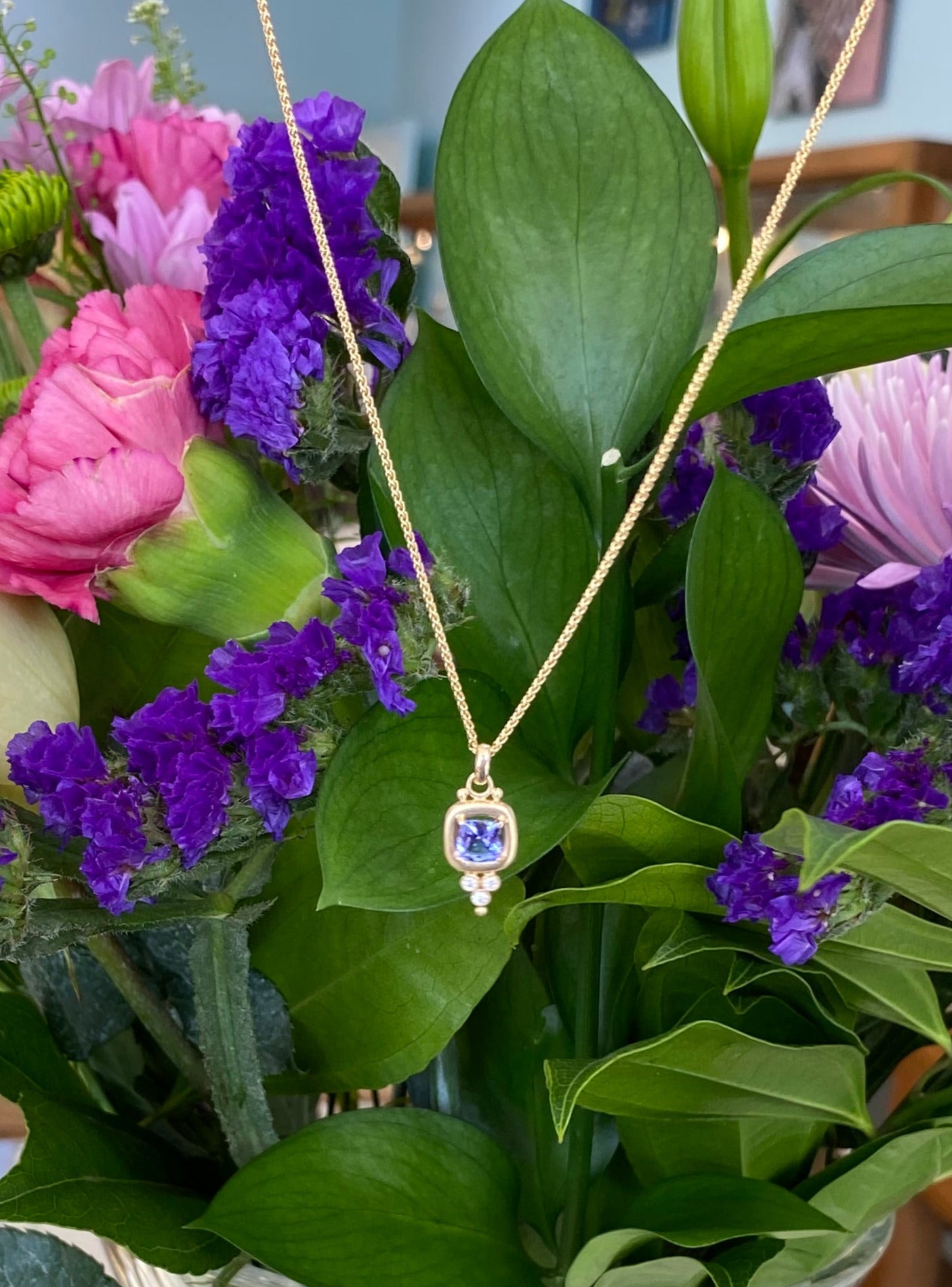 The Tranquil Tanzanite and Diamond Necklace