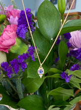 Load image into Gallery viewer, Tanzanite and Diamond Point Pendant Necklace