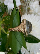 Load image into Gallery viewer, Yellow Gold Green Amethyst Disco Ball Ring