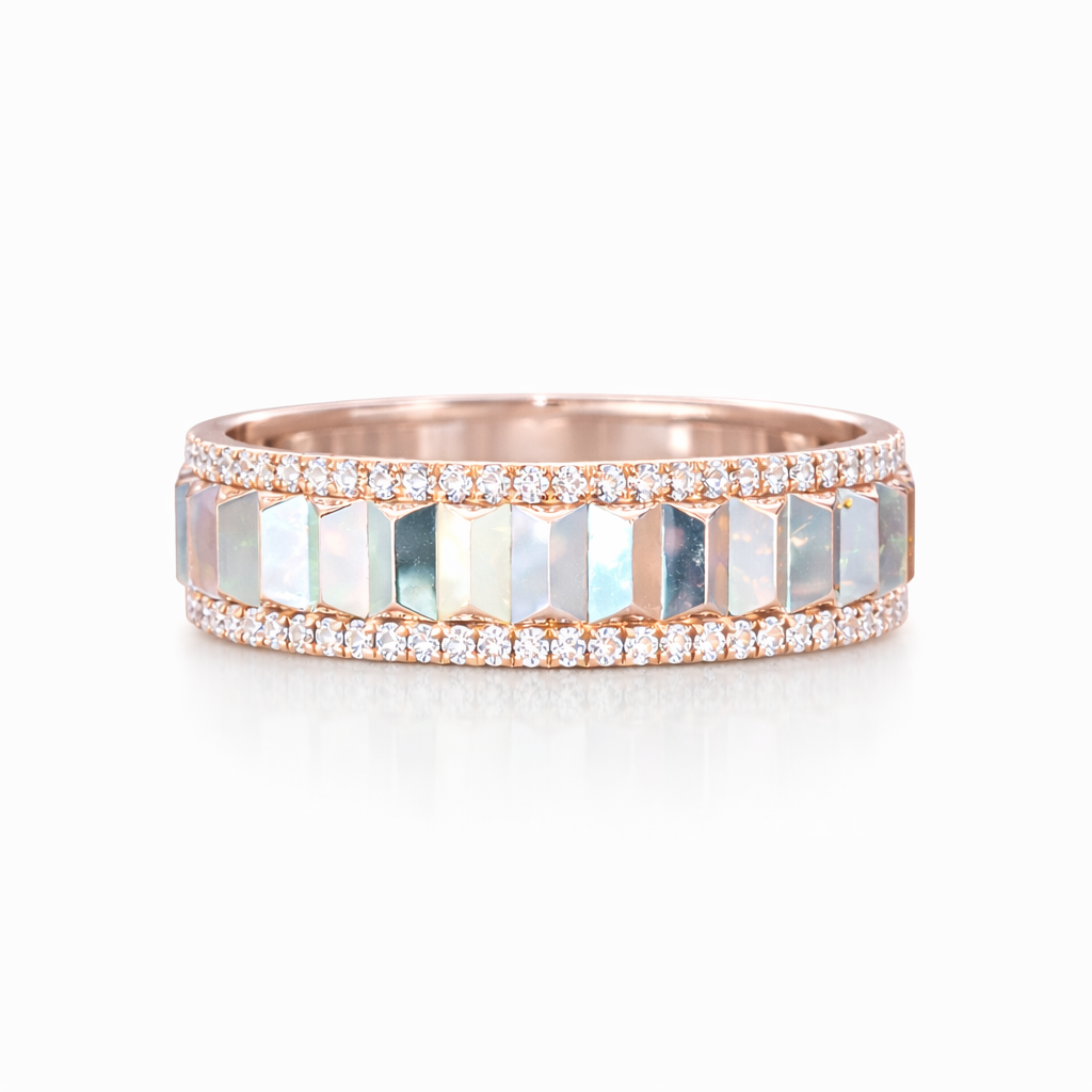 The Rose Gold Diamond Mirage Ring