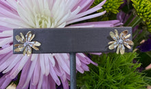 Load image into Gallery viewer, Diamond Flower Power Inspired Earrings in White and Yellow Gold