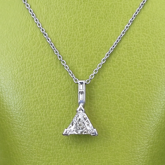 Vintage Trillion Belle Diamond Necklace