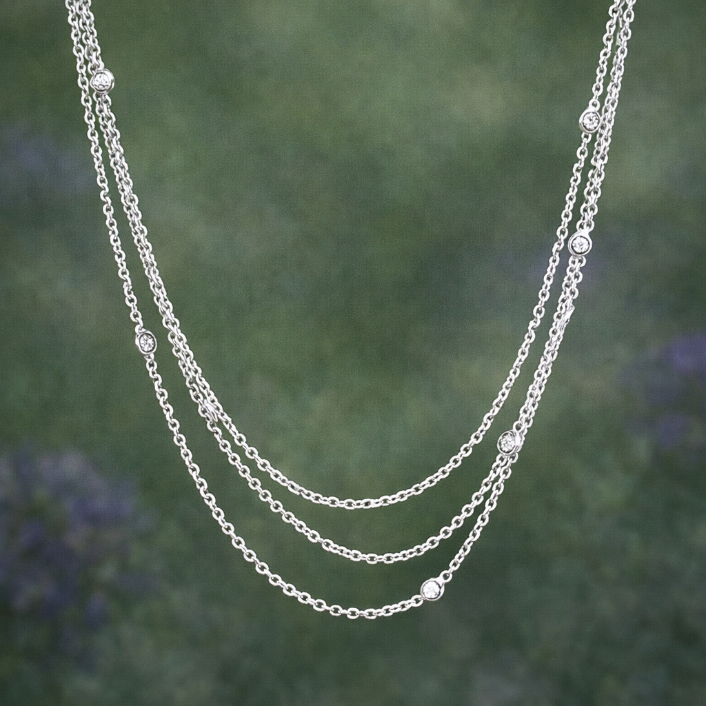 The Triple Spark Diamond Necklace