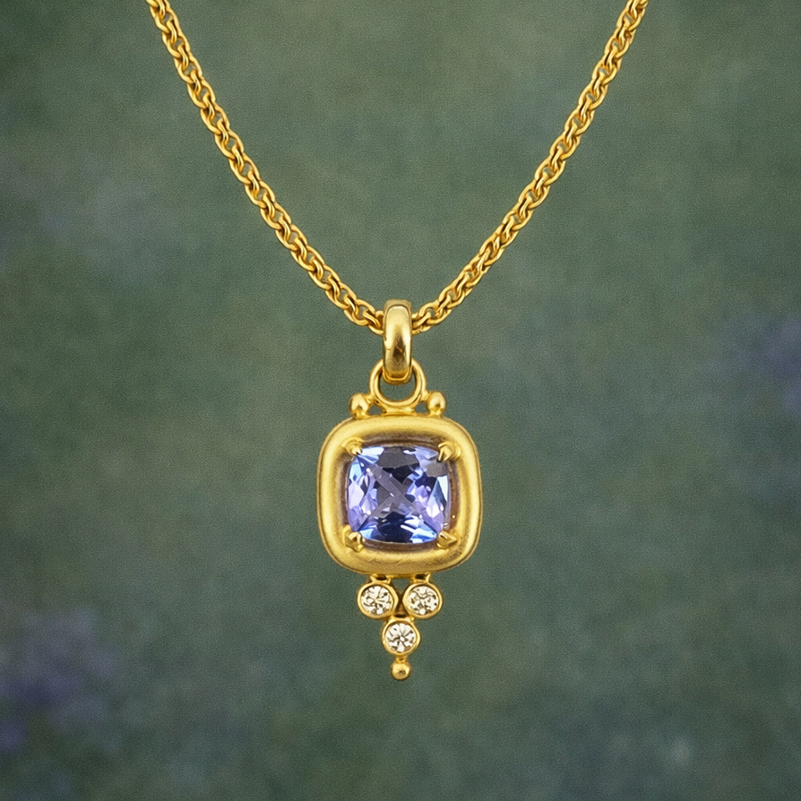 The Tranquil Tanzanite and Diamond Necklace