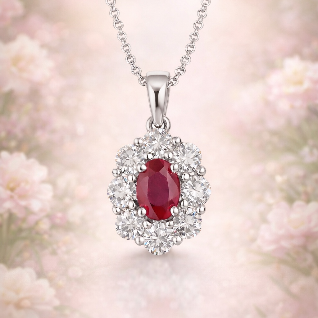 The Beloved Ruby and Diamond Signature Necklace